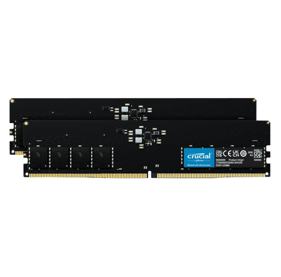 Crucial DDR5-5600 (PC5-44800) 64GB RAM Kit (2×32GB), CL46, 1.1V