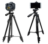 Camera Phone Tripod Portable Foldable, Bluetooth remote. Fully Flexible Mount Tripod, Stand with 3D Head & Quick Release Plate 1.25 M