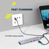 Canyon DS-17 6-In-1 USB-C Hub 100W With 4K HDMI, 2x USB-C, 2x USB 3.2 Type-A & MicroSD Card Reader - Grey