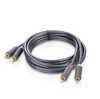 2RCA to 2RCA Phono Audio Cable 1 metre lead connect TV to HiFI Amplifier sound bar