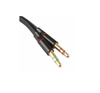 3.5mm AUX socket to dual 3.5mm AUX plug. Separate your microphone and audio. Black