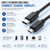 USB C to Micro USB Cable (Micro USB to Type C) - Works with Camera, Camcorder, Keyboard, SAT NAV, Dashcam, Power Bank, Portable Speaker, Mobile, Tablet, eBook reader, Portable Hard Drive and more - 100cm