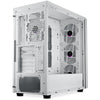 Cooler Master MasterBox 600 White E-ATX PC Case – 4 ARGB Fans, USB-C, Back-Connect Ready, 420mm Radiator Support, Tempered Glass