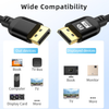 8K DisplayPort 1.4 Cable 0.5m 32.4Gbps 8K 60Hz 4K 120Hz 2K 240Hz Braided DP Cable
