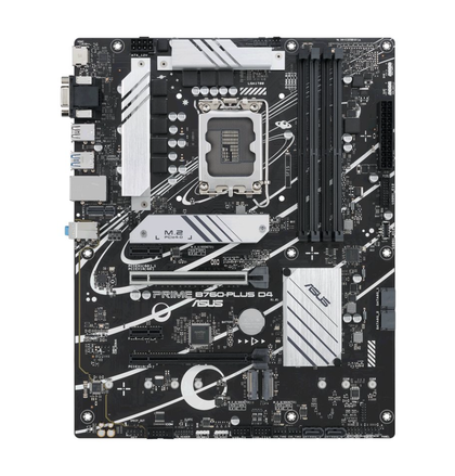 ASUS PRIME B760-PLUS D4 ATX motherboard with Intel B760, LGA1700, DDR4, PCIe 5.0 and 2.5Gb Ethernet