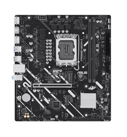 ASUS PRIME H810M-E-CSM micro ATX motherboard with Intel H810, LGA1851, DDR5 and Gigabit Ethernet