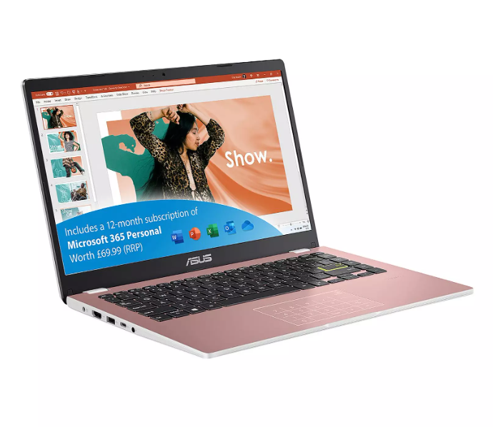 ASUS Vivobook Go 14 E410KA, Intel N4500, 4GB, 128GB,  14", 2.8 GHz, Intel UHD Graphics, Pink, Rose Gold