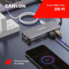 Canyon DS-11 9-Port USB-C Hub With 100W Power Delivery And 4K Video Output - Grey
