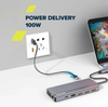 Canyon DS-16 13-In-1 USB-C Hub 100W 4K HDMI DisplayPort Gigabit Ethernet Card Reader Grey