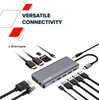 Canyon DS-16 13-In-1 USB-C Hub 100W 4K HDMI DisplayPort Gigabit Ethernet Card Reader Grey