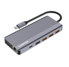 Canyon DS-16 13-In-1 USB-C Hub 100W 4K HDMI DisplayPort Gigabit Ethernet Card Reader Grey