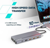 Canyon DS-16 13-In-1 USB-C Hub 100W 4K HDMI DisplayPort Gigabit Ethernet Card Reader Grey