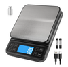 Digital Kitchen Scale 5kg/11lb 0.1g Precision USB Rechargeable Stainless Steel Platform