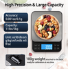 Digital Kitchen Scale 5kg/11lb 0.1g Precision USB Rechargeable Stainless Steel Platform