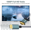 DisplayPort DP Male to VGA Male Cable 1m – Grey Braided, Gold-Plated Connectors, Full HD 1080p