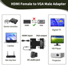 HDMI Female To VGA Male Adapter 1080P 60Hz With 3.5mm Audio Output