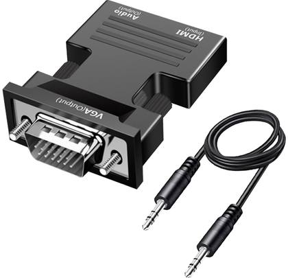 HDMI Female To VGA Male Adapter 1080P 60Hz With 3.5mm Audio Output