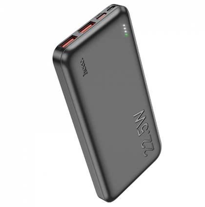 HOCO 20000 mAh Power Bank Fast Charge PD Type-C 65Wh combined Three ports USB-C USB A Black J101A iPhone Android Tablet iPad black.