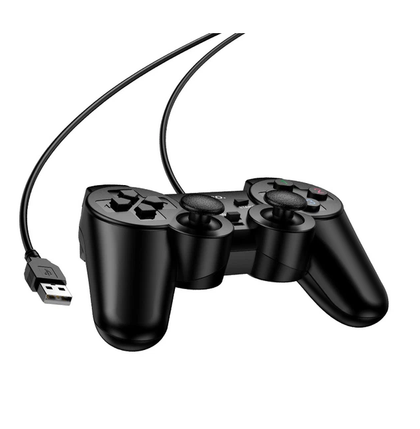 HOCO GA3 Wired Game Controller USB Fast Link – Black PC / PS3 / PS4 Controller Windows 7/8/10/11 1.5m Cable.