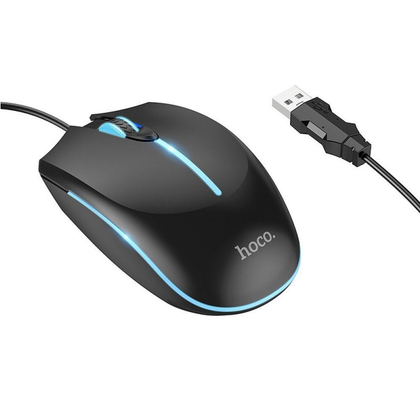 HOCO GM37 Luminous Gaming Mouse RGB Wired 800-2400 DPI Black.
