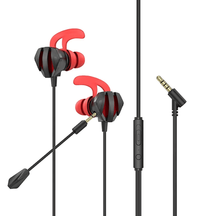 Hoco Gaming Earphones Mic headset AUX 3.5mm for laptop, computer, iPhone and Android black with Mic, call answer, music controls, volume M105.