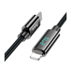 Hoco 1.2M 27W USB-C to iPhone 5 to 14 braided cable. Fast charge/data cable, iPad 2020-202. U125