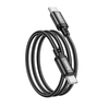 Hoco 1M 60w USB-C to USB-C braided cable. Fast charge and data transfer. For Android, iPhone 15 & iPad(2020 or later). X89 Black