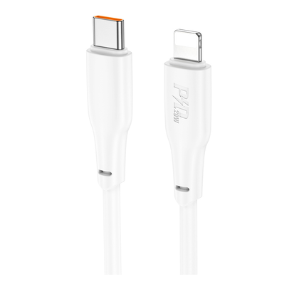 Hoco 2M 20w USB-C to iPhone cable. Fast charge and data transfer. For iPhone 15 / 16 & iPad(2020 or later). X93 White.
