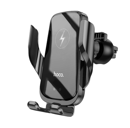 Hoco CA202 Enlightener Wireless Car Charger Phone Holder 15W Fast Charging for 4.5–7 Inch Smartphones.