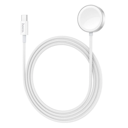 Hoco CW59 Type-C Wireless Charger for Apple Watch & Samsung Galaxy Watch – White.