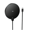 Hoco CW62 MagSafe Wireless Charger 15W Fast Charging Pad with LED Display – Black (USB-C, Aluminum, 1.2 m Cable, Qi Compatible)