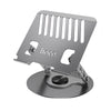 Hoco DH21 Leader Mini Rotating Metal Laptop Stand – Adjustable Aluminum Ergonomic Notebook Holder, 70° Tilt, Silver