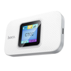 Hoco DQ12 Portable 4G WiFi Hotspot with Display White, 2100mAh, Supports 6 Users, LTE 150Mbps