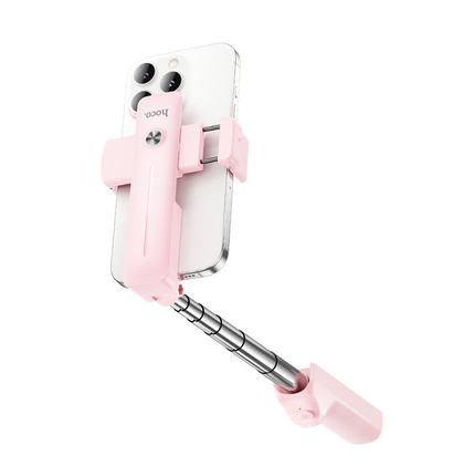 Hoco DYY03 Cool Mini Pocket Selfie Stick Pink. 7-Section Telescopic, 360°/180° Rotation, for 4.5-7.2" Smartphones.