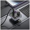 Hoco E86 bluetooth FM transmitter handsfree calling dual car charger USB C PD 48W QC3 USB A flash drive support MP3 / WMA / WAV / FLAC in-car