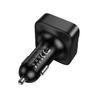 Hoco E87 Delta 35W Car Bluetooth FM Transmitter, USB-A & USB-C Fast Charger, Hands-Free Calling, LED Display (Black).