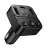 Hoco E87 Delta 35W Car Bluetooth FM Transmitter, USB-A & USB-C Fast Charger, Hands-Free Calling, LED Display (Black).