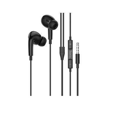 Hoco Earphones headset for iPhone Android Volume Buttons and Microphone with 3.5mm Black3D surround sound. M101 Pro Black.