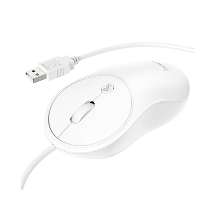 Hoco GM13 Esteem Business Wired USB Mouse White 1000/1600 DPI