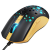 Hoco GM51 Sky Luminous Wired Gaming Mouse 1200-3600 DPI RGB USB-A 1.5m Yellow Black