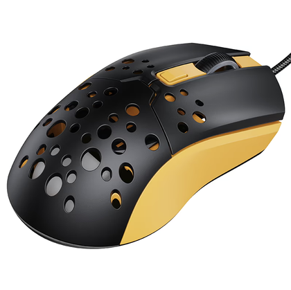 Hoco GM51 Sky Luminous Wired Gaming Mouse 1200-3600 DPI RGB USB-A 1.5m Yellow Black