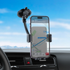 Hoco H38 Cheetah Flexible Car Phone Holder Black – Dashboard & Windshield Mount, 360° Rotation, Press Clamp, Fits 4.5–7" Phones