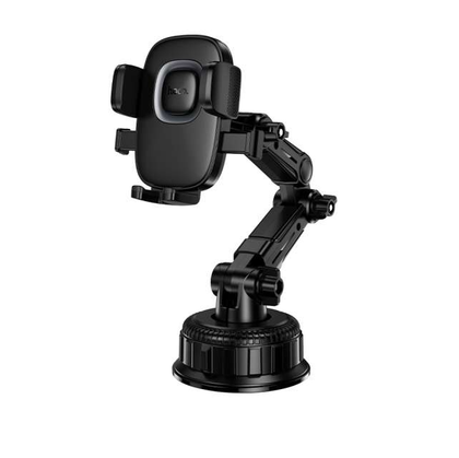 Hoco H89 Crown Large Suction Cup Car Phone Holder 4.5-7 Inch Black Metal Gray