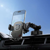 Hoco H89 Crown Large Suction Cup Car Phone Holder 4.5-7 Inch Black Metal Gray
