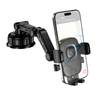 Hoco H89 Crown Large Suction Cup Car Phone Holder 4.5-7 Inch Black Metal Gray