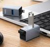 Hoco HB54A 3-In-1 USB-C To 2x USB 2.0 And USB 3.0 Hub Metal Gray