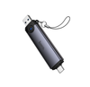 Hoco HB56 Victory 3-In-1 USB-A And USB-C SD And MicroSD Card Reader Metal Gray