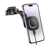 Hoco HW31 Crown MagSafe 15W Wireless Charging Car Phone Holder Dashboard & Windshield Mount – Black