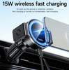 Hoco HW35 Power Electric Magnetic Air Vent Wireless Fast Charging Car Holder 15W Black
