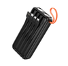 Hoco J151 Spirit 10000mAh Power Bank with 4 Built-in Cables, Dual LED Light, Fast Charging, Digital Display – Black